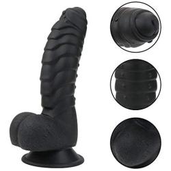 Realistic Anal Dildo with Strong Suction Cup for Beginners, Odorless Silicone Penis Masturbation Tools Adult Sex Toy for Women Vaginal G-spot and Anal Play，6.9 inch