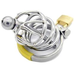 Chástí-ty Device, Cǒck Lock, Pěnǐs Lock Ring Men Hypoallergenic Stainless Steel Metal Chasteness Device Anti-Off T-Shirt Belt - 61 (Size : 52mm)