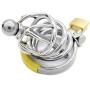 Chástí-ty Device, Cǒck Lock, Pěnǐs Lock Ring Men Hypoallergenic Stainless Steel Metal Chasteness Device Anti-Off T-Shirt Belt - 61 (Size : 52mm)
