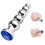 5 Balls Metal Anal Beads Blue Jewelry Butt Plug Anal Trainer Toys Fetish Kinky Sex Love Tools for Couple Lover Sexbaby