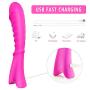 U Shape Couple Love Stimulation Remote Strong Sucking Vibrating Toys for Women Handsfree Sucking Toy USB Rechargeable Waterproof Wand for Sore Back Foot Neck Leg Soft Slicone Wireless Remote Control