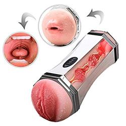 YEVIOR USB Rechargeable Strong Massage Double Hole Automatical Electric Male Sucker Toys Oral Cup Games Body