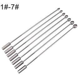 prettDliJUN Urethral Sounding kit 1/7Pcs Men Metal Dilator Urethra Prostate Stimulation Rod Penis Plug Catheter 7pcs