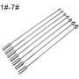 prettDliJUN Urethral Sounding kit 1/7Pcs Men Metal Dilator Urethra Prostate Stimulation Rod Penis Plug Catheter 7pcs
