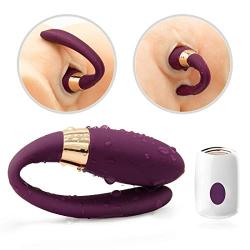 InvincibleFun Wand Wireless Rechargeable Mini U Shaped Couple Love Stimulation Relaxation Wireless Vibrating Toy with Strong Patterns Handsfree USB Waterproof Wand Massager Easy to Clean Joy