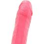 Doc Johnson Crystal Jellies - 7 Inch Realistic Cock With Balls - Strong Suction Cup Base - 7.2 in. Long and 1.7 in. Wide - Dildo, Pink