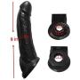 BLACK Reusable Sleeve for Men Realistico Extender Enlargement 9-INCH LARGE