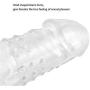 Reusable Condom Sleeve Silicone Penis Case Cover Penis Extender Enhancer Enlarger Sleeve Crystal Elastic Sleeve for Male + Surprise Gift