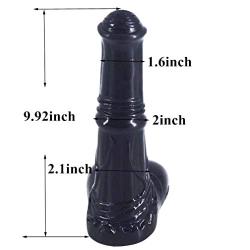 Big Animal Horse Dildo G Spot Stimuating Solid Ribbed Big Cock Size Female Masturbate Sex Toys Fetish Product Couple Flirting (Black)