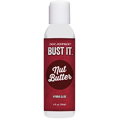 Doc Johnson Bust It - Nut Butter - Water-Based & Silicone Hybrid Glide - Looks and Feels like Semen - 4 Fl.oz (118ml)