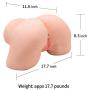 Life-Size Sex Doll Male Masturbator 3D Realistic Pussy Ass with Tight Vagina Anal Canals & Torso Inside TPE Silicone Love Doll for Men Masturbation (17.7 X 11.6 X 8.3 Inches)