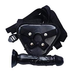Flexiable Life-Like Beginner Strápôn Soft Wand for Women Training 8in (Black)