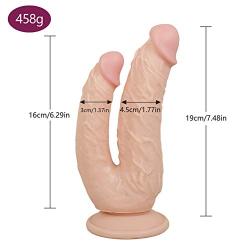 Unisex Double-Ended Headed Toy Huge Flexible Dual Easy to Clean Density Rod for Women Men Comfort (7.5 Inch)