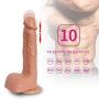 X-R 8.66 Inches Lifelike Dildo Automatic Telescoping 10 Frequency Electric Vibrating Mode Happy Rod for Woman Sunglasses Soft Comfortable Waterproof Safety