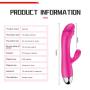 Family Sports Health Wireless Waterproof Massager 30 Kinds of Silent Vibration Mode and USB Magnet Charging Safer and Convenient(Rose Red)