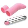 Adam & Eve Powerful 10 Speed Rechargeable Silicone Finger Bullet Vibe - Pink