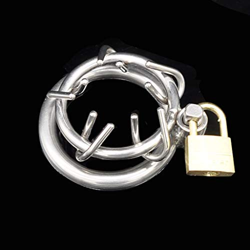 GKWJD-Chástí-ty Belt Cock Lock Wearable Removable Male Device Chasteness Stainless Steel Metal Protector Panties for Men Beginners D238 (Size : 40mm)