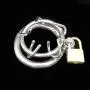 GKWJD-Chástí-ty Belt Cock Lock Wearable Removable Male Device Chasteness Stainless Steel Metal Protector Panties for Men Beginners D238 (Size : 40mm) GKWJD-Chástí-ty Belt Cock Lock Wearable Removable Male Device Chasteness Stainless Steel Metal Protector Panties for Men Beginners D238 (Size : 40mm)