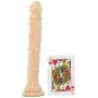 Doc Johnson Raging Hard-Ons - Slim Line - 8 Inch (8.7 in. Long and 1.2 in. Wide) - Heavily Veined - Dildo with Suction Cup Base - Great For Anal Beginners - Vanilla