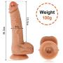 Realistic Dildo for women with Flared Suction Cup liquid Silicone Dildo Flexible real Penis Dong for Hands-free Vaginal G-spot and Anal Play sexy toy for female Masturbation with real experience