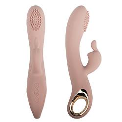 Luv Sensation G-Spot Clitoris Rabbit Vibrator, Waterproof Rechargeable Stimulator Massager Sex Toy with Soft Silicone and Different Vibrating Level Grey