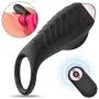 Vibrating Cock Ring for Couples Play, 10 Powerful Vibration Modes Silicone Penis Ring with Remote Control Rechargeable Waterproof Clit Vibrator Sex Toys for Men Longer Lasting Harder Erection (Black) Vibrating Cock Ring for Couples Play, 10 Powerful Vibration Modes Silicone Penis Ring with Remote Control Rechargeable Waterproof Clit Vibrator Sex Toys for Men Longer Lasting Harder Erection (Black)