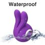 G Spot Rabbit Vibrator with Bunny Ears Silicone Rechargeable Dildo Vibrator Clit Stimulator Finger Vibration Ring Sex Toys Massager with Quiet Dual Motor 10 Vibration Modes for Women Couple