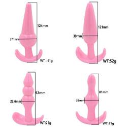 Sexy Toys 4PCS Anal Plug Set Medical Silicone Sensuality Anal Toys