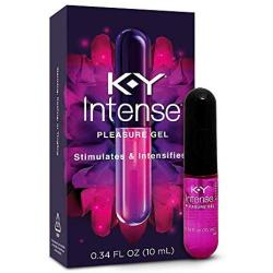 K-Y Intense Pleasure Gel Lubricant, 0.34 oz. (Pack of 3)