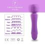 XSEXO Powerful Cordless Massage Wand Handheld with Multi Speeds Personal Rechargeable Waterproof Massager Therapy Body for Muscle Aches and Sports Recovery (Purple)