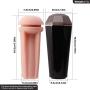 Male Masturbator Cup Pocket Pussy Stroker, SHEQU Realistic Silicone Vagina Pocket Masturbation Cup Adult Sex Toys Men for Virgin Vaginal Sex (Sexy Black Lily)
