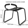 X-R Multifunction Chair Furniture for Adult Toys Black Chair Hold Up to 300lbs-Black Easy to Clean