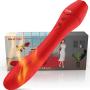 Ladaidra Heat Rose Cordless Vibrating Wand Másságer 10 Speed V-ībrātōr Toy Waterproof & Rechargeable for Woman and Couple