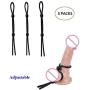 3 Packs Adjustable Dual Cock Ring Soft Silicone Time Delay Erection Cock Rings for Men Adult Penis Rings Thread Sex Toy Ring Penis Cock Ring