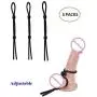 3 Packs Adjustable Dual Cock Ring Soft Silicone Time Delay Erection Cock Rings for Men Adult Penis Rings Thread Sex Toy Ring Penis Cock Ring