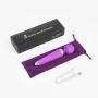 COCHING Cordless Electric Wand Massager G Spot Stimulation Vibrator for Women 100% Waterproof Rechargeable Powerful Massage Wand with 16 Speed Vibrating Patterns Muscle Aches Whisper Quite – Purple