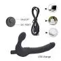 Vibrating Strapless Strap on Dildo Vibrator Silicone USB Rechargeable Female Clitoris Stimulate G-Spot Massager Adult Sex Toys for Lesbian and Women