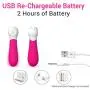 Wand vibrators | Smooth design | 9 Speed Patterns | Waterproof design | USB Rechargeable | Cordless | Medical-grade Silicone | For Men and Women