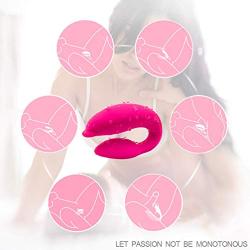 XSEXO Wireless Remote Control Rechargeable Mini Finger Massager with Strong Patterns Handsfree USB Waterproof Massager Wand (U Shape)