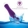 Electric Heating Vibrator Magic Wand Massager, Waterproof Cordless Rechargeable Handheld G Spot Clitoris Vibrator, Built in Turbo Mode with 7 Powerful Vibration, Perfect for Couples, Women (Purple)