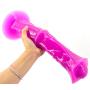 Huge Super Long Horse Cock Type Anal Dildo 13.8&quotx3.35&quotx5.12" Big Plug Ribbed Body Strong Suction Cup (Purple)