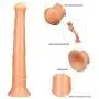 Padgene 16.5&quot Realistic Horse Dildo Extra Long Soft Huge Penis Sex Toy with Strong Suction Cup Curved Shaft for Hands-free Vaginal G-spot and Anal Prostate Play