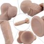 Abandship 8 FDA Silicone Dildo Cock Adjustable Baseball Hot-Realistic Flesh with Suction Cup, Sex Female Massage Toys for Optimal Pleasure