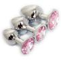 Eastern Delights 3 pcs Steel Attractive Butt Plug Anal BDSM Jewelry, 3 Size Same Color