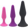 Velvet Soft Butt Plug Anal Training Kit + Ultimate Guide to Anal Sex for Women - Set of 3 Plugs - 3 Different Sizes from Small to Large - A key to Anal Sex - Comes in 3 Vibrant Colors