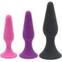 Velvet Soft Butt Plug Anal Training Kit + Ultimate Guide to Anal Sex for Women - Set of 3 Plugs - 3 Different Sizes from Small to Large - A key to Anal Sex - Comes in 3 Vibrant Colors