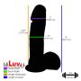 LeLuv Dildo Thick Chocolate Brown 8 Inch Vibrating Multi-Speed Realistic with Suction Cup