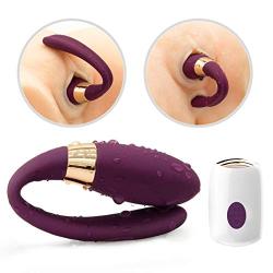 U-Shape Couples Pleasure Toys with Vibratiing&Stimulating Silicone Six Things for Adult Women&Men Waterproof Sexy Toys for Couple Flirting Bullet T Shirt