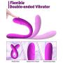 Double Dildo Vibrator - BOMBEX Eden Remote Double-Ended Dildo with 7 Vibration Modes for Couples, Dual Motors Silicone Rechargeable Anal G-spot Stimulator for Men Women