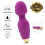 Handheld Waterproof Wand Massager USB Fast Rechargeable 10 Modes Relieve Muscle Pain (purple1)
